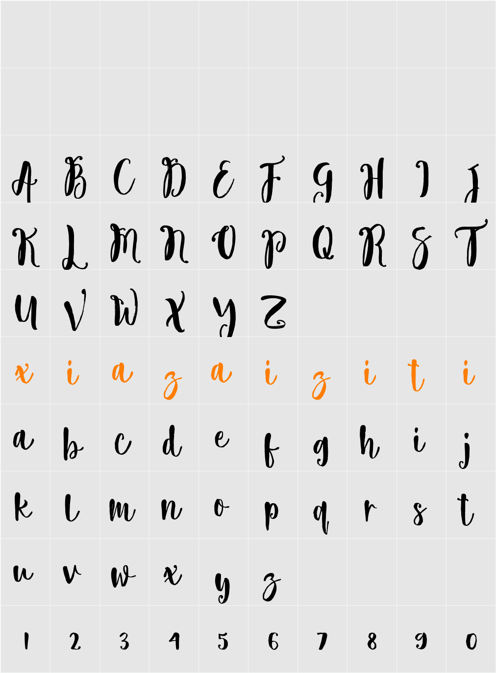 Fresh Mood 字符映射表