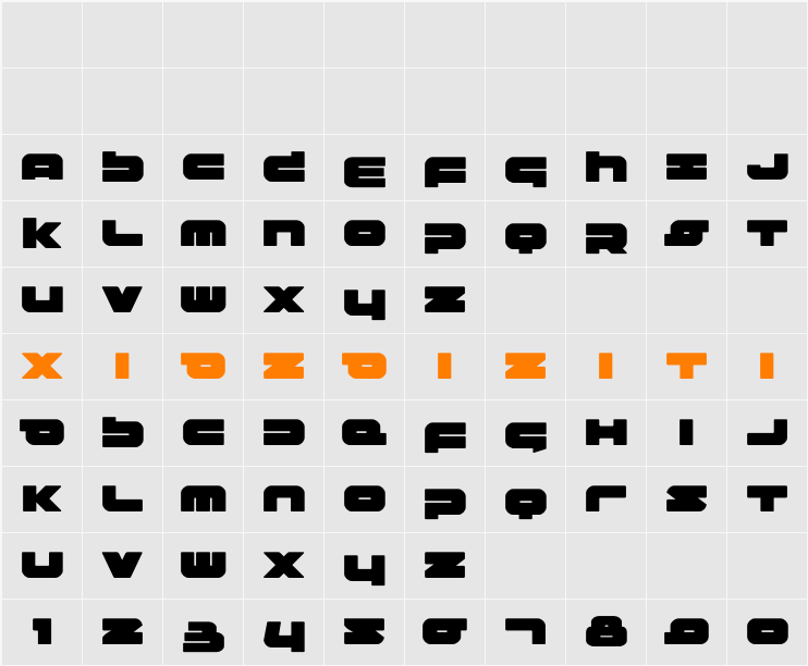 Delmoto 字符映射表