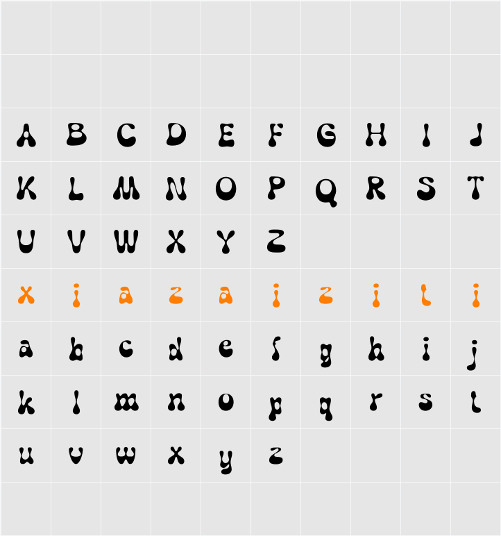 Calverto Blur Demo 字符映射表
