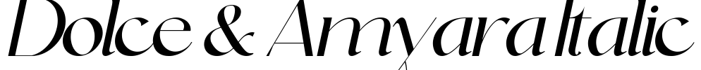 Dolce & Amyara Italic