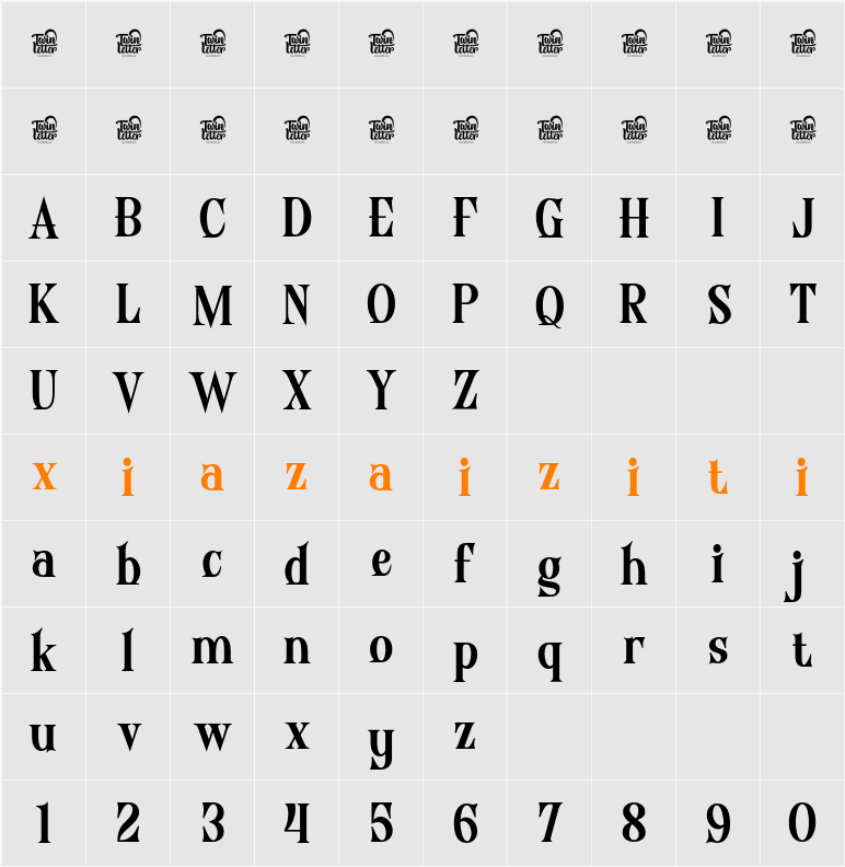 EGOSHIC Regular 字符映射表