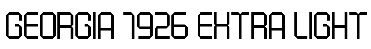 Georgia 1926 Extra Light