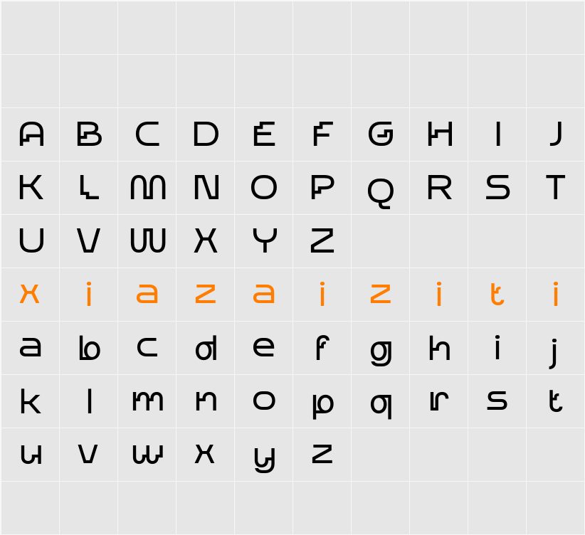 CS Lorena Demo 字符映射表