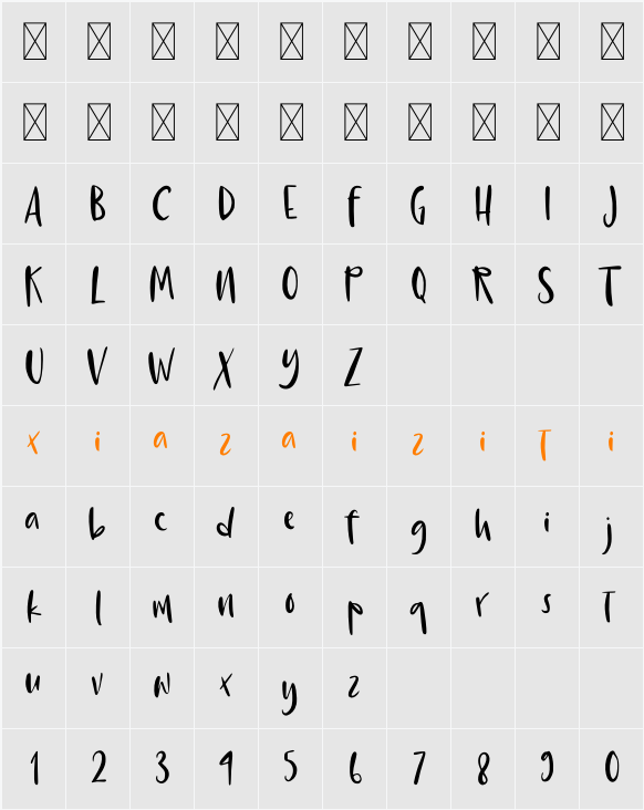 Cunthil 字符映射表