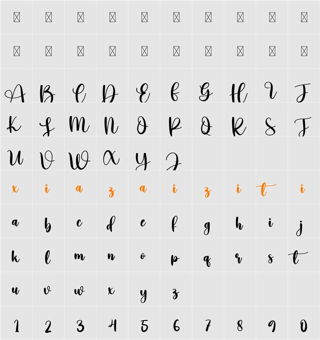 Chillin 字符映射表