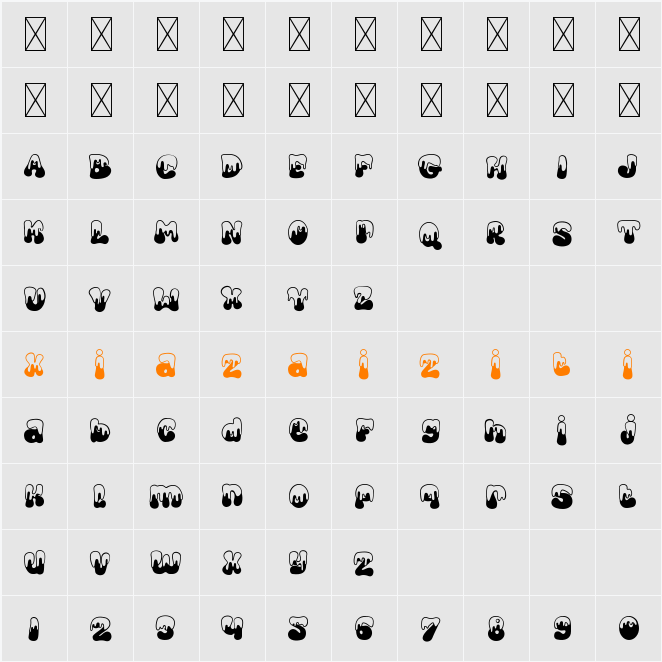 Cold Snowflake Five 字符映射表