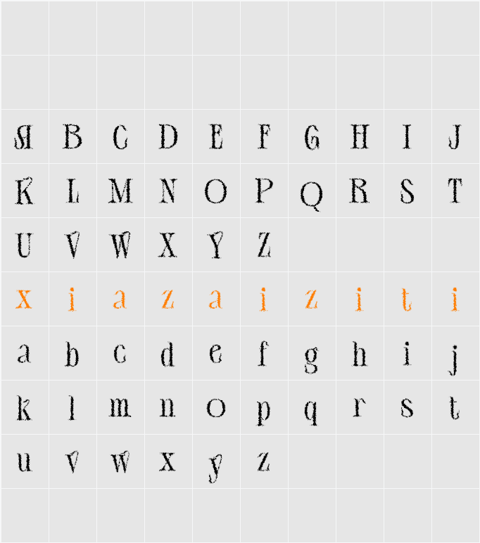 Ceyla Unfocus Demo 字符映射表