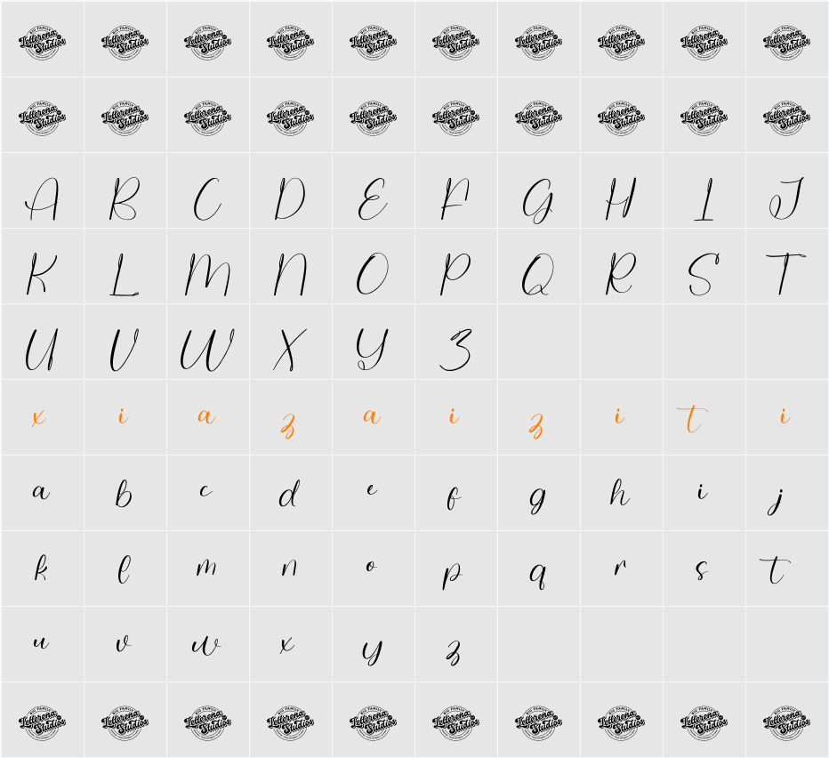 Delight Splash DEMO VERSION 字符映射表