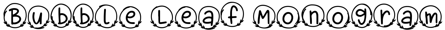 Bubble Leaf Monogram