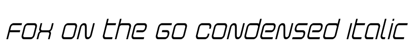 Fox on the Go Condensed Italic