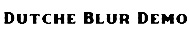 Dutche Blur Demo 字体预览图