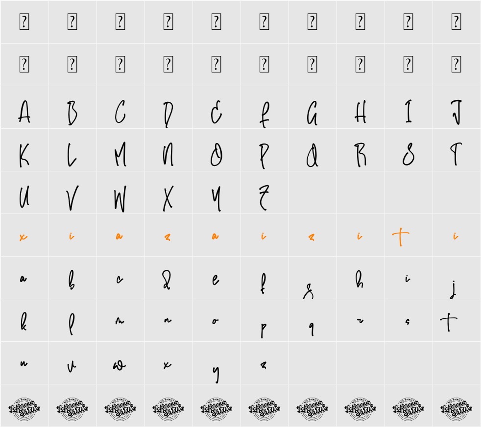 Chevaliertha DEMO VERSION 字符映射表
