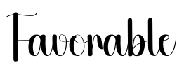 Favorable 字体预览图