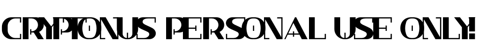 Cryptonus PERSONAL USE ONLY!
