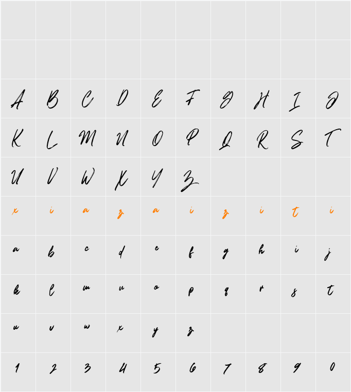 Brushfox 字符映射表