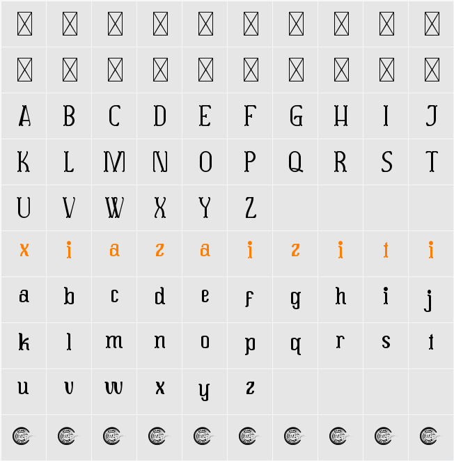 EuronalistDemo 字符映射表