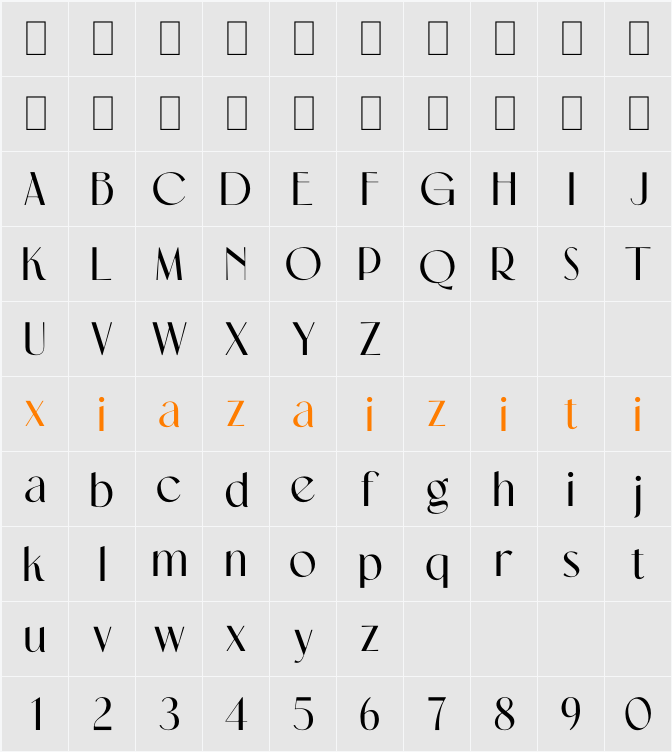 Florie 字符映射表