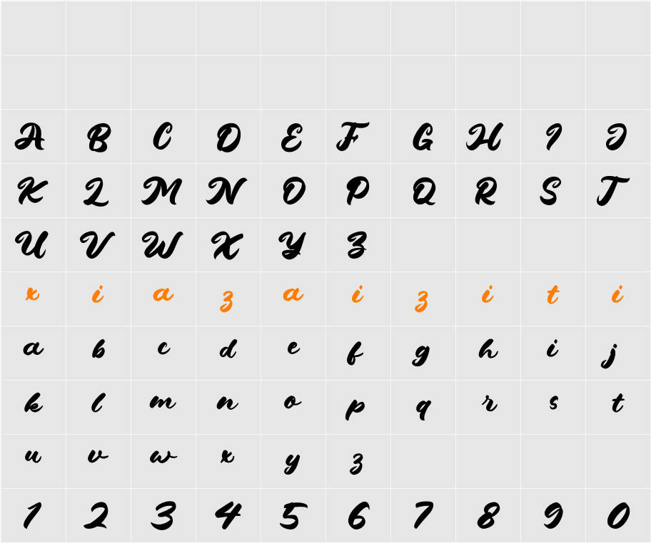 Dragonvoid DEMO 字符映射表