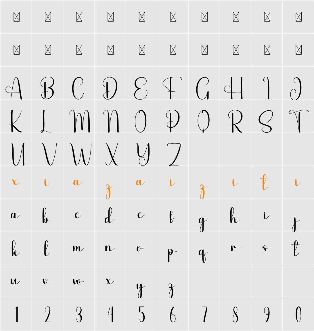 Friendly 字符映射表