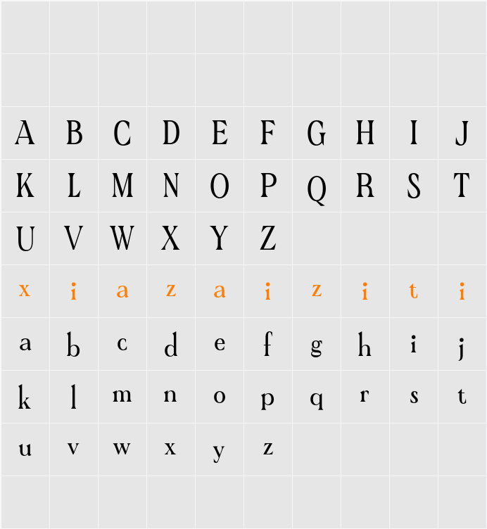 CS Chizue Demo 字符映射表