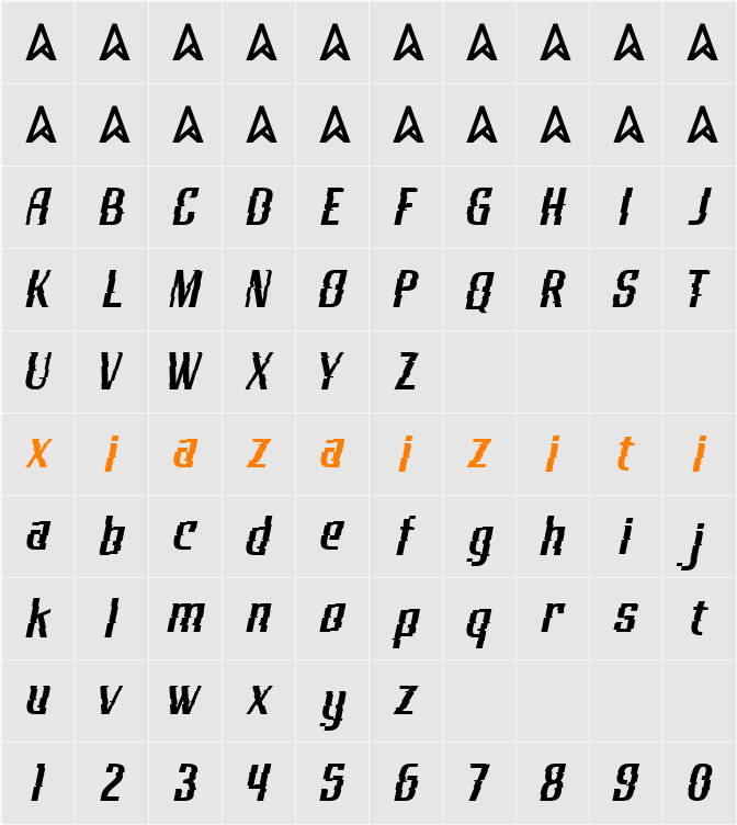 Cyberend 字符映射表