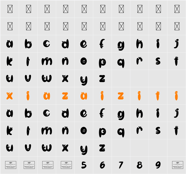 Captivate 字符映射表