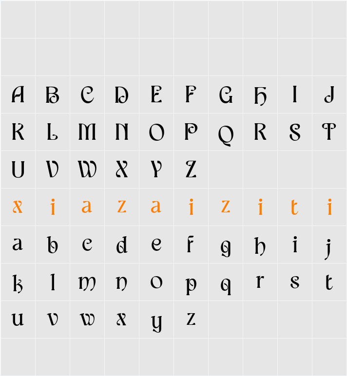 CS Chako Demo 字符映射表