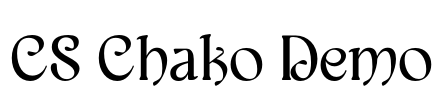 CS Chako Demo 字体预览图