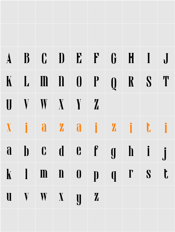Darvine Demo 字符映射表