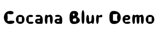 Cocana Blur Demo 字体预览图