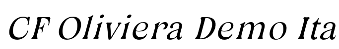 CF Oliviera Demo Ita 字体预览图