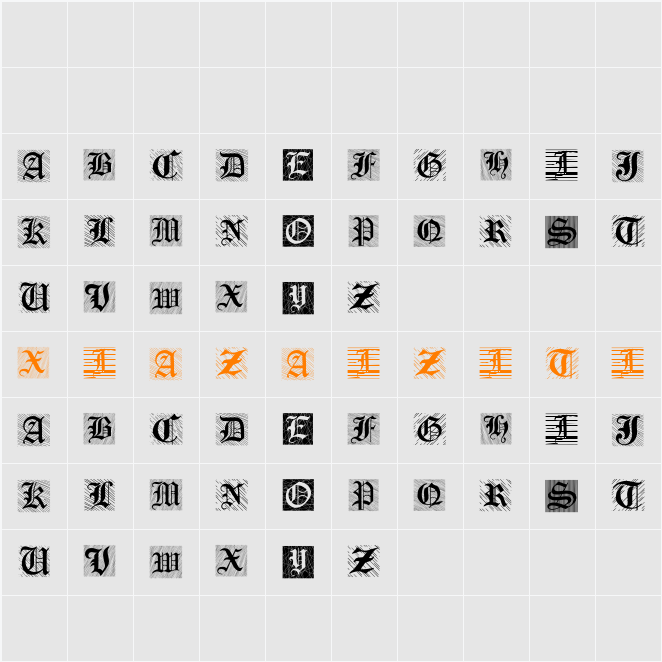 Cosmopolite 字符映射表