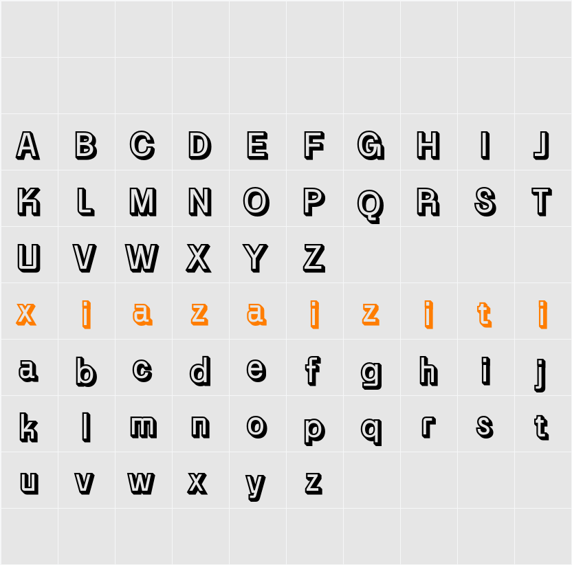 CS Cruise 3D Demo rudeRight 字符映射表