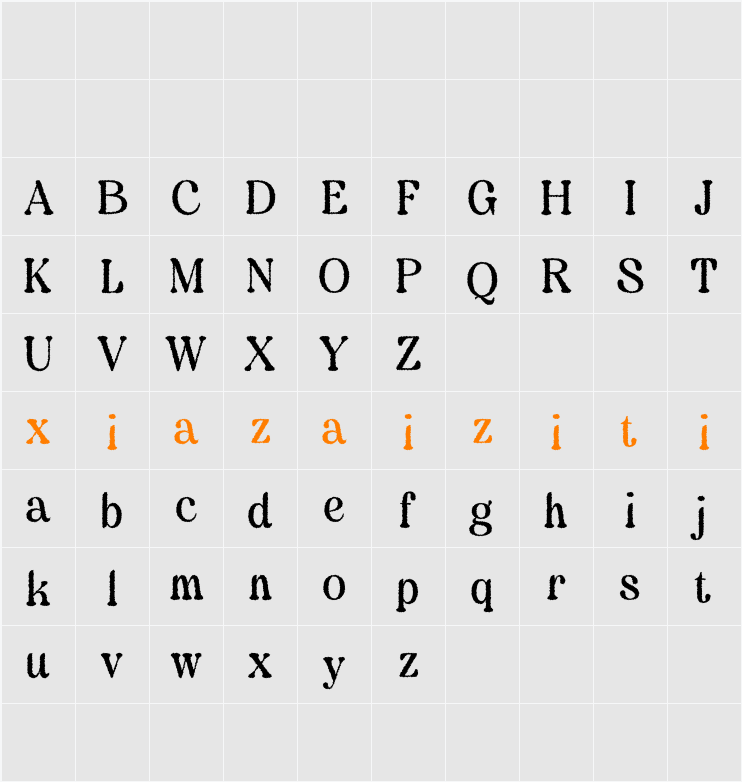 Forena Rough Demo 字符映射表