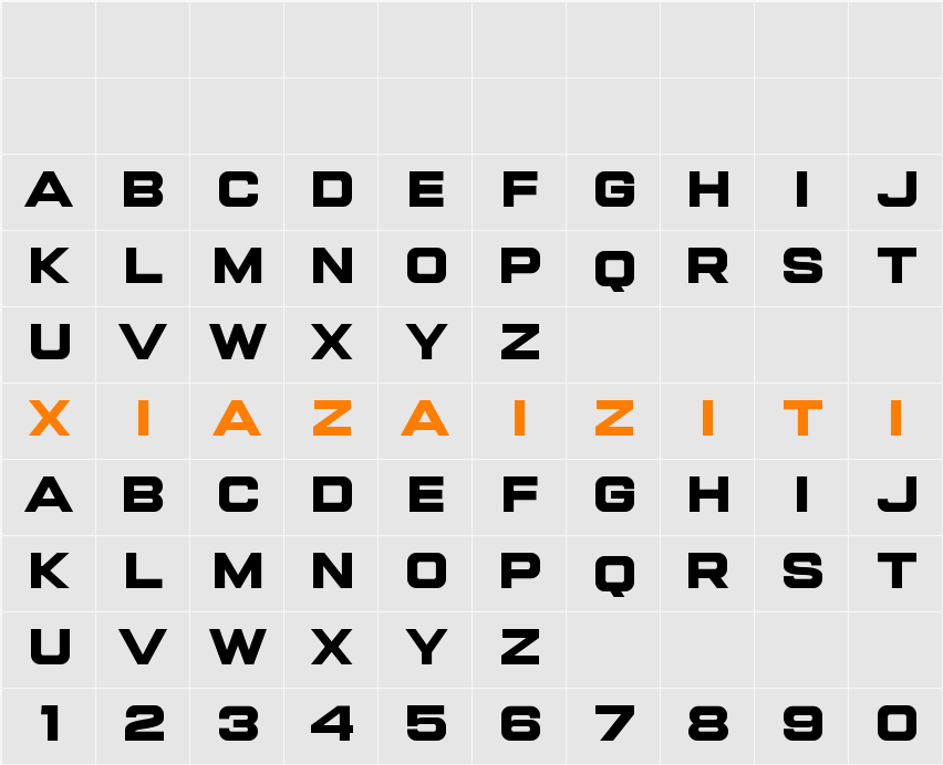 Gemsbuck 01 Black 字符映射表