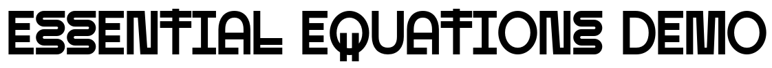 Essential Equations Demo
