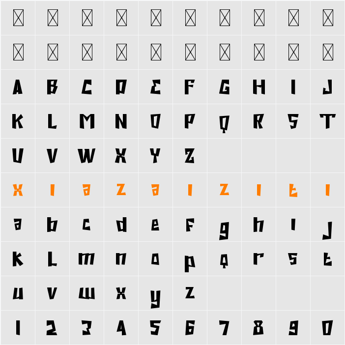 Carnotaurus 字符映射表