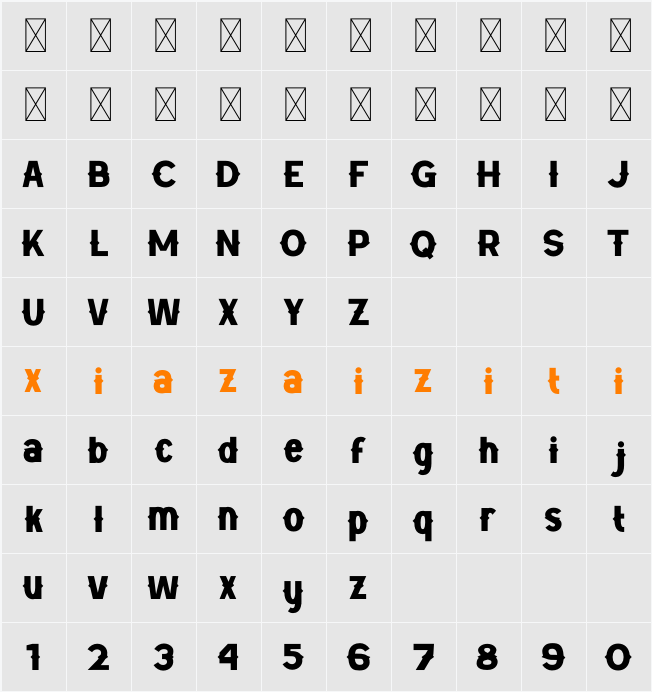 Burgs Old 字符映射表