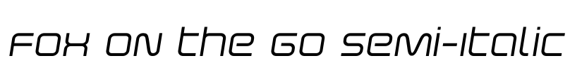 Fox on the Go Semi-Italic