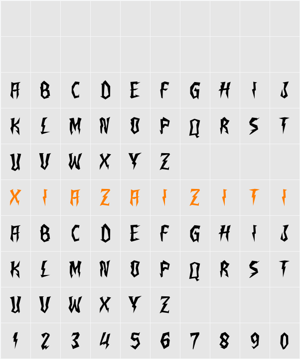 Demo Serpent Wrath 字符映射表