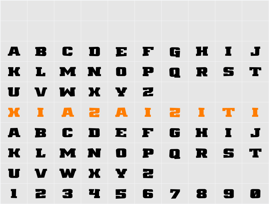 Drover Rough 字符映射表