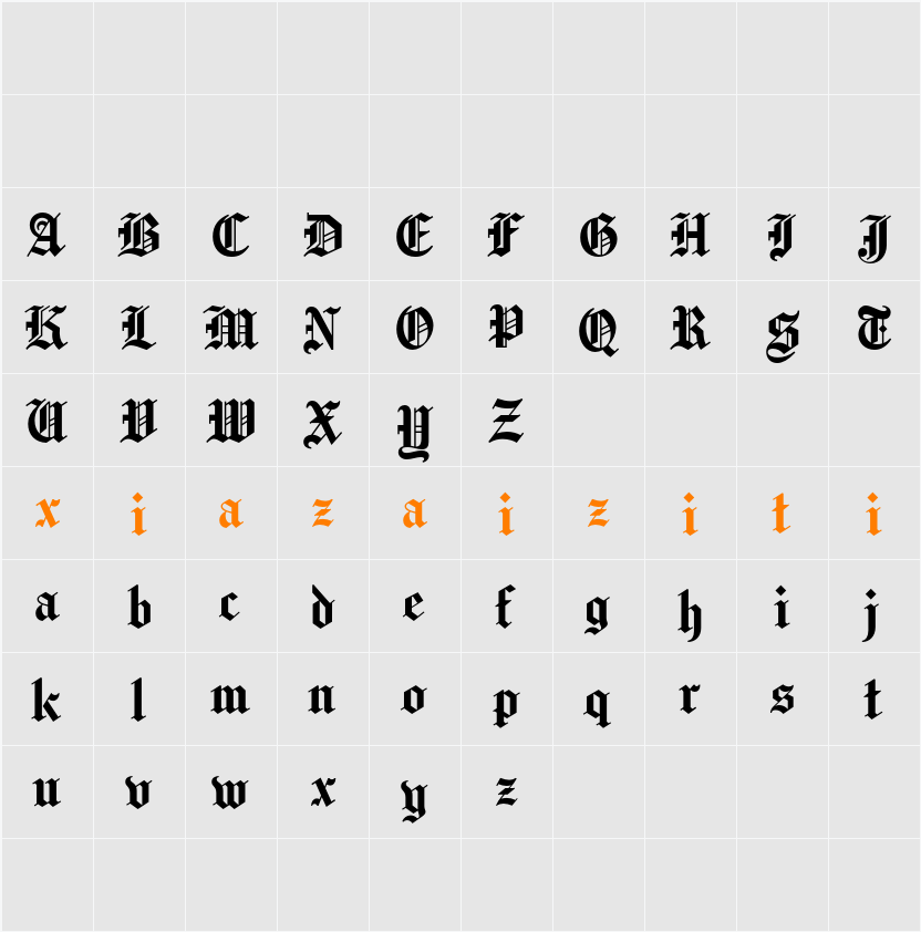 CS Bristol Demo 字符映射表