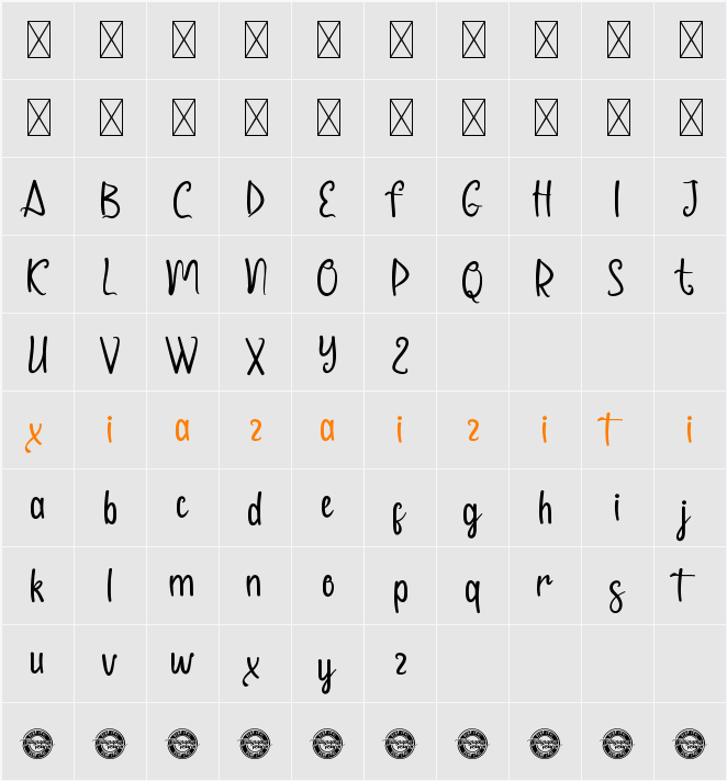 CasrellaDemo 字符映射表