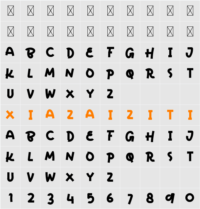 Chiclet Personal Used 字符映射表