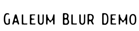 Galeum Blur Demo