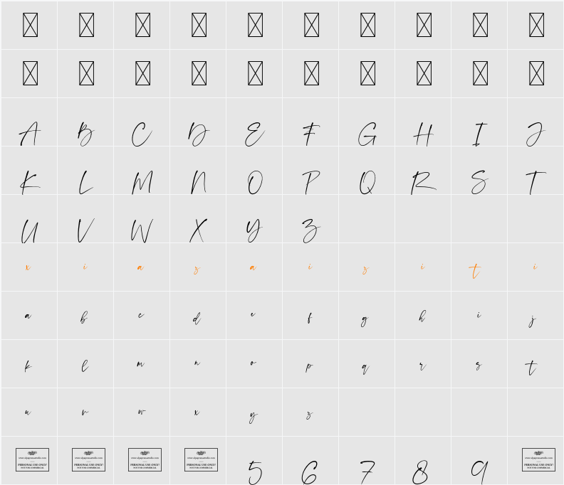 Brooklyn Free 字符映射表