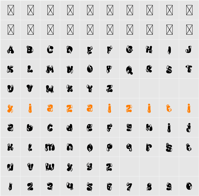 Cold Snowflake Eight 字符映射表