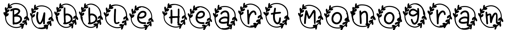 Bubble Heart Monogram