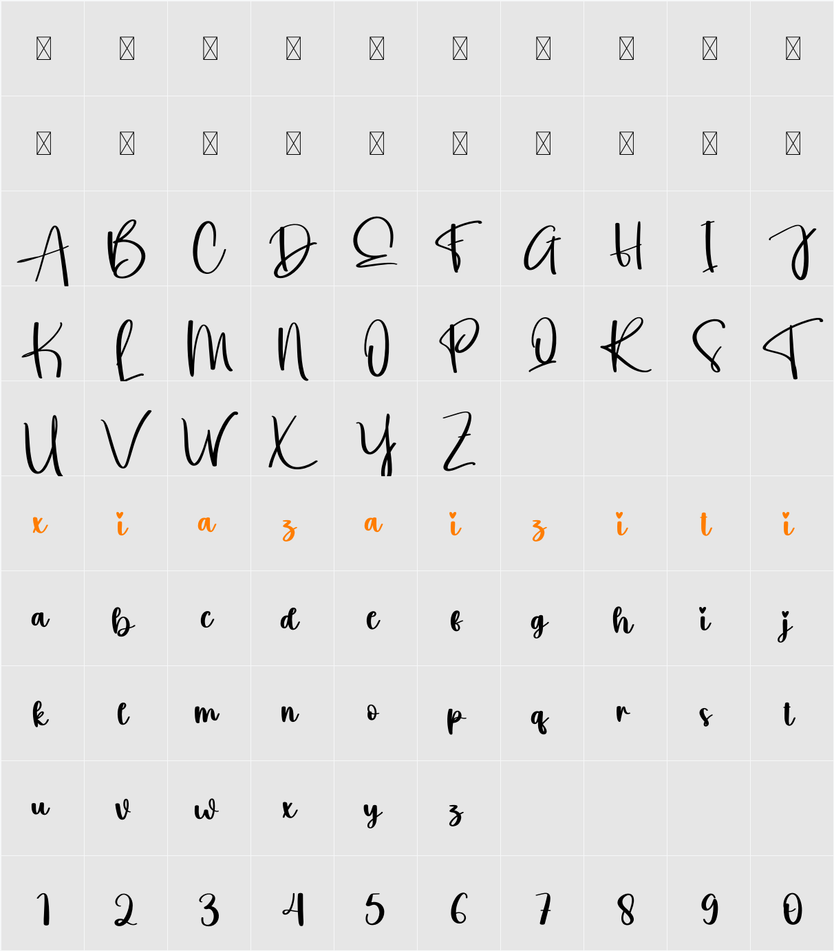 Drink 字符映射表