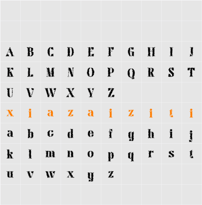 Chatine Unfocus Demo 字符映射表